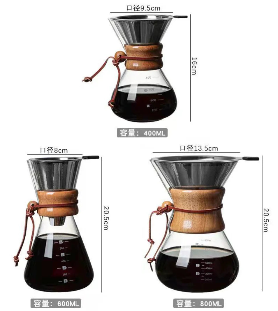 Glass Coffee Pour Over Carafe