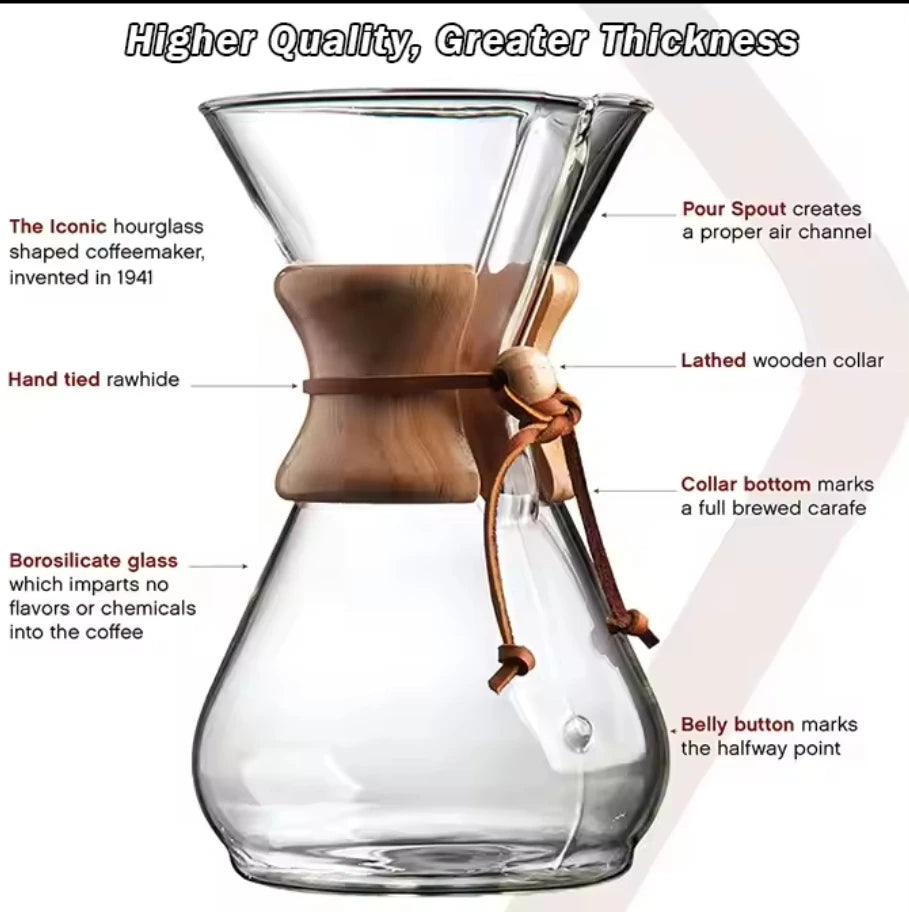 Glass Coffee Pour Over Carafe
