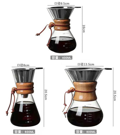 Glass Coffee Pour Over Carafe